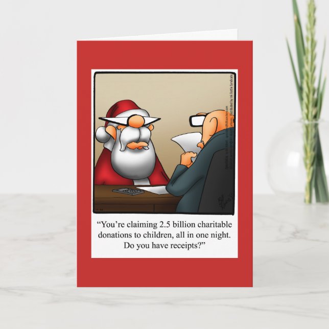 Funny Christmas Humor Greeting Card (Front)