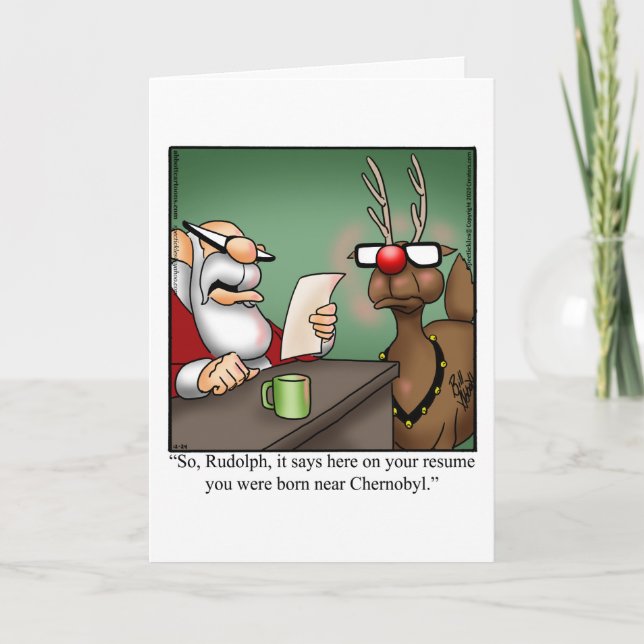 Funny Christmas Humor Greeting Card  (Front)