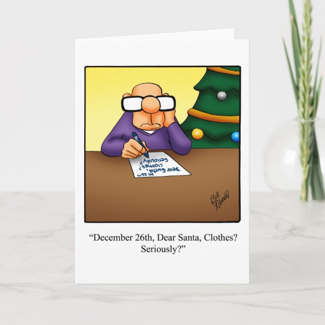 Funny Christmas Humor Greeting Card (Front)