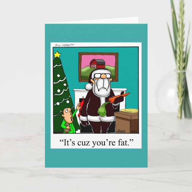 Funny Christmas Humor Greeting Card (Front)