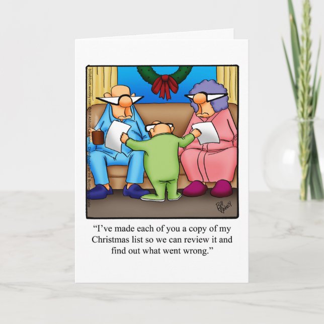 Funny Christmas Humor Greeting Card (Front)