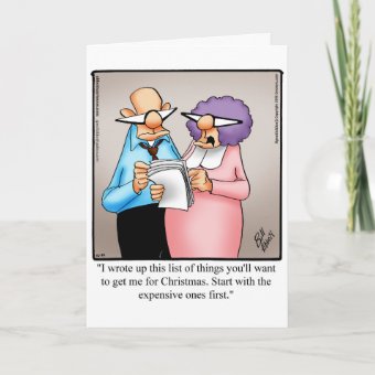 Funny Christmas Humor Greeting Card For Him | Zazzle
