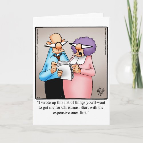 Funny Christmas Humor Greeting Card For Him