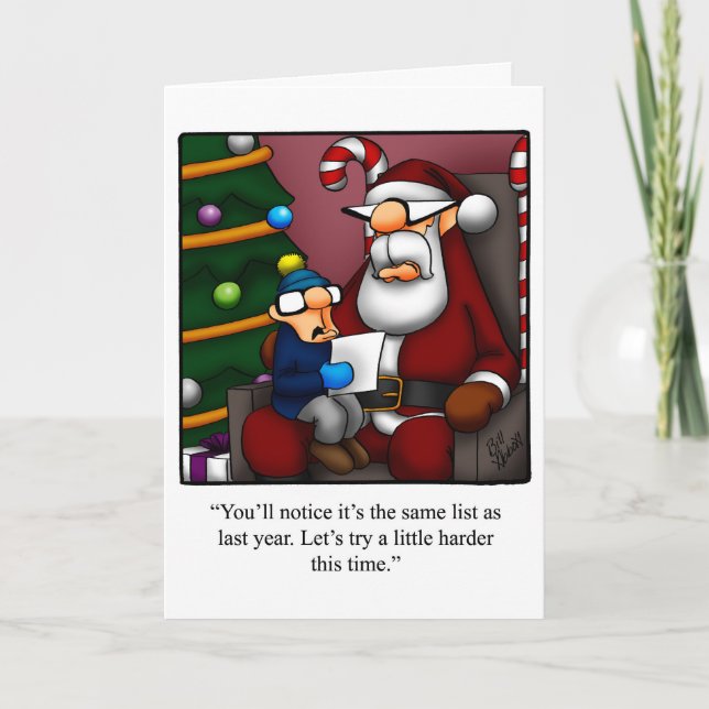 Funny Christmas Humor Greeting Card "Spectickles" (Front)