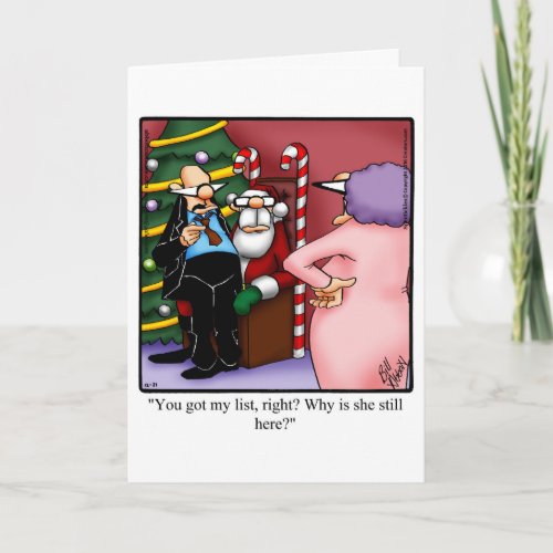 Funny Christmas Humor Greeting Card Spectickles