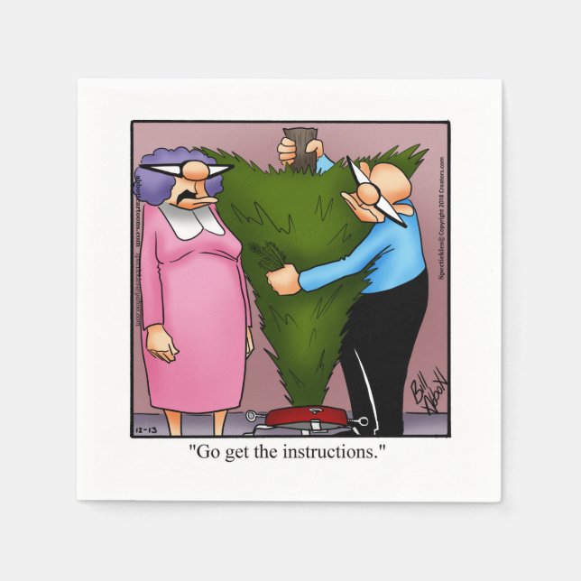 Funny Christmas Humor Napkins (Front)