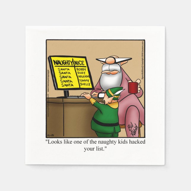 Funny Christmas Humor Napkins (Front)
