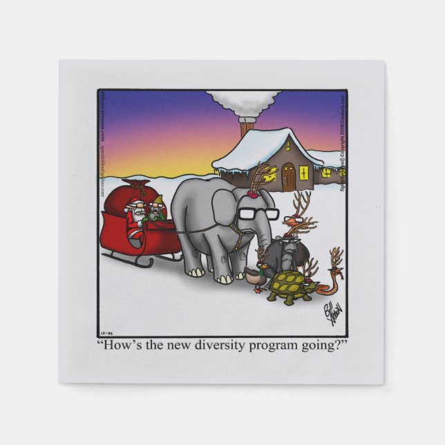 Funny Christmas Humor Party Napkins (Front)