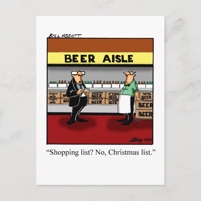 Funny Christmas Humor Postcard (Front)