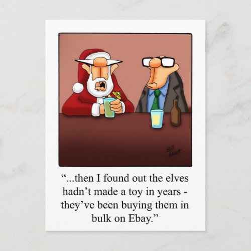 Funny Christmas Humor Postcard