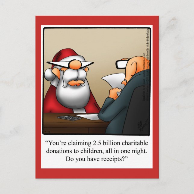 Funny Christmas Humor Postcard (Front)