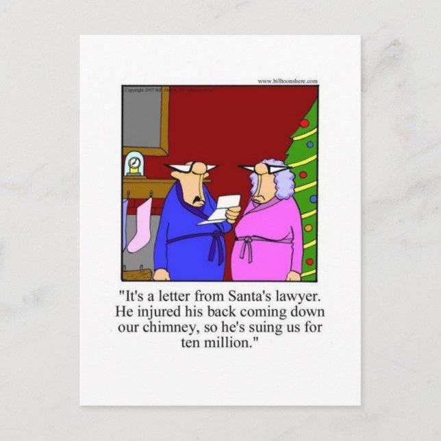 Funny Christmas Humor Postcard (Front)