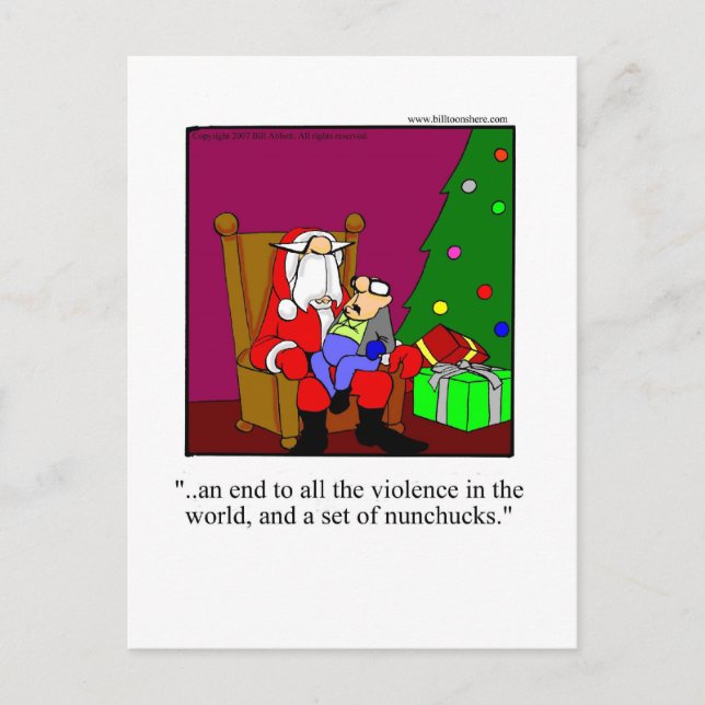 Funny Christmas Humor Postcard (Front)