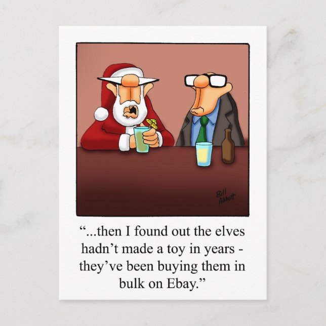 Funny Christmas Humor Postcard (Front)