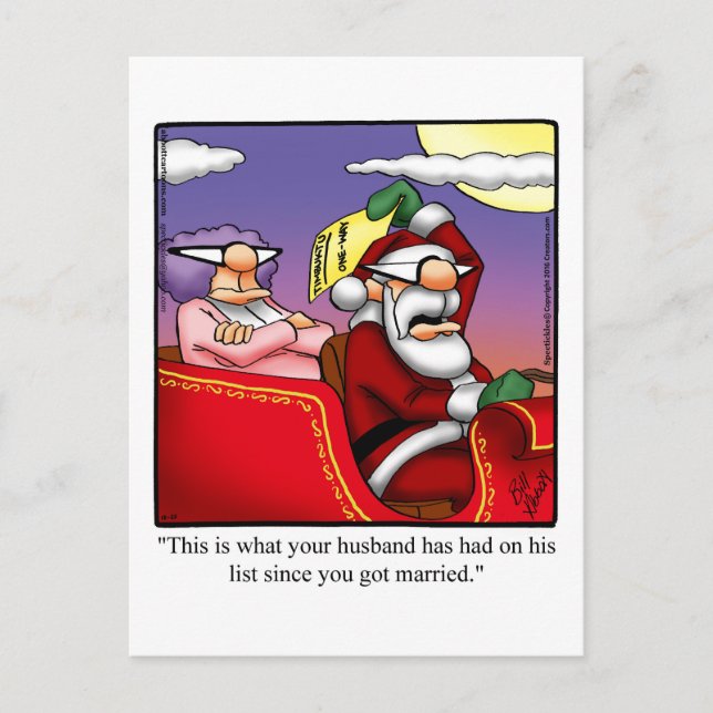 Funny Christmas Humor Postcard (Front)