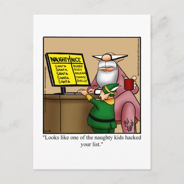 Funny Christmas Humor Postcard (Front)