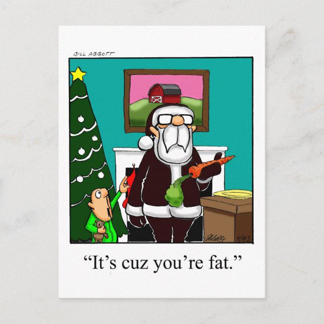 Funny Christmas Humor Postcard (Front)