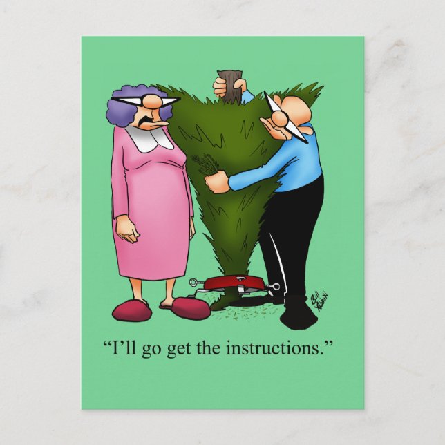Funny Christmas Humor Postcard (Front)