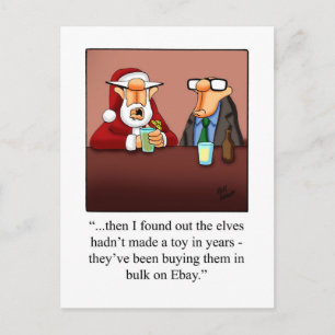 Funny Christmas Humor Postcard Spectickles