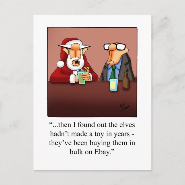 Funny Christmas Humor Postcard Spectickles (Front)