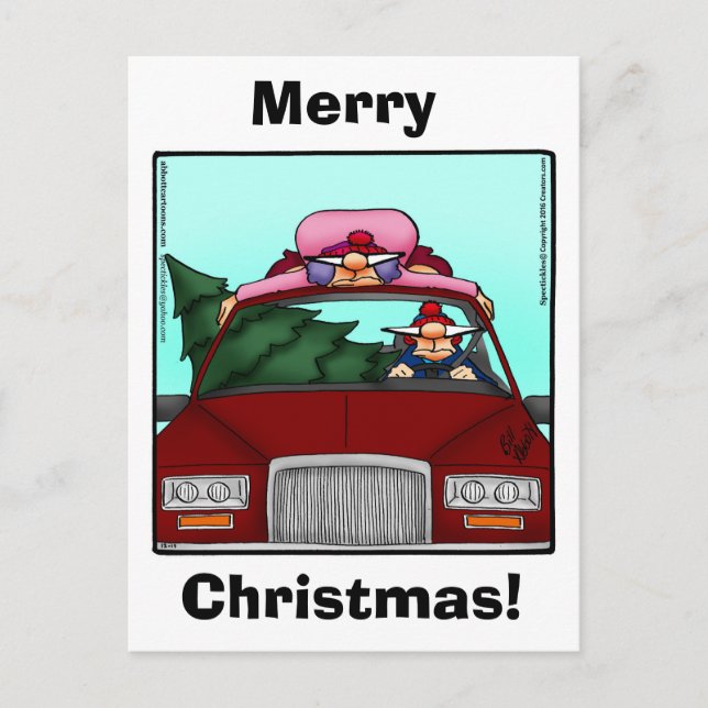 Funny Christmas Humor Postcard Spectickles (Front)