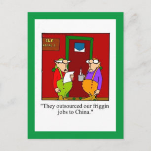 Funny Christmas Humor Postcard Spectickles