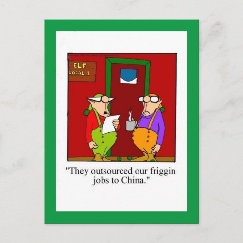 Funny Christmas Humor Postcard Spectickles