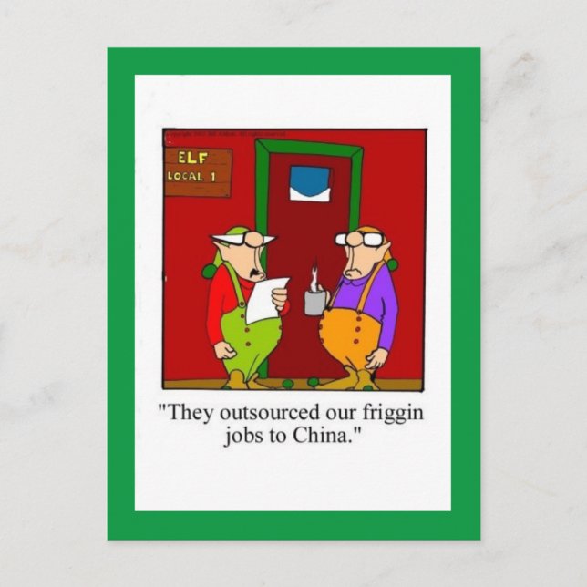 Funny Christmas Humor Postcard Spectickles (Front)