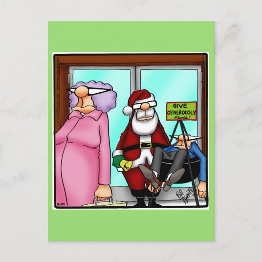 Funny Christmas Humor Postcard Spectickles | Zazzle.com