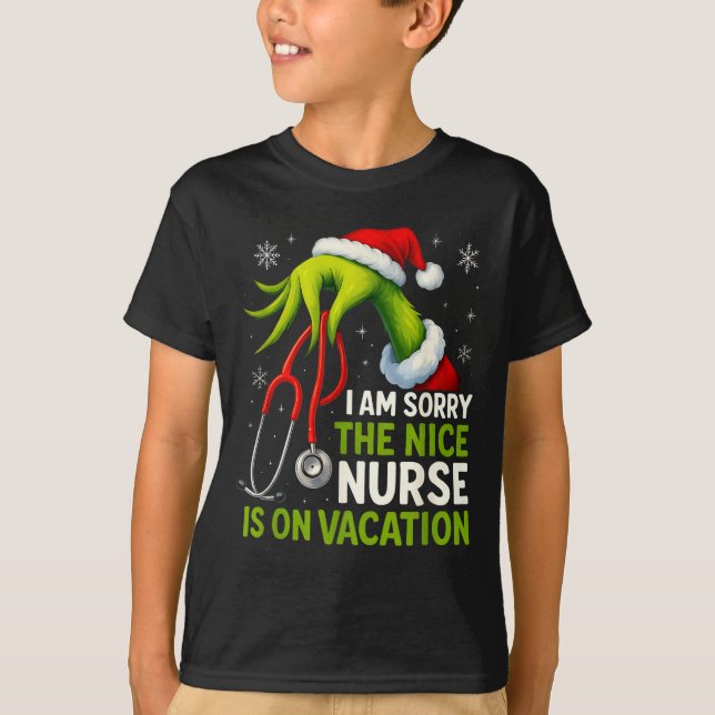 Funny Christmas I Am Sorry The Niche Nurse Medical T-Shirt (Front)