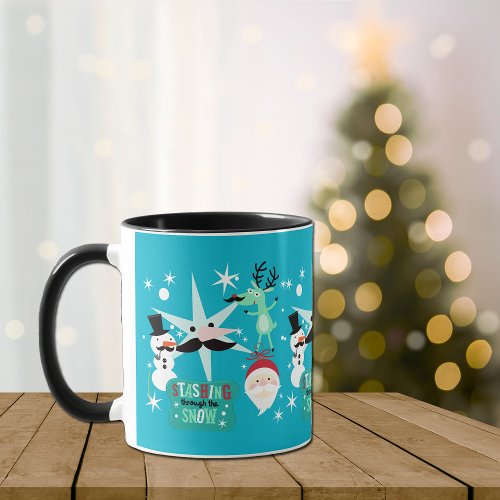 Funny Christmas Images Moustache Mug