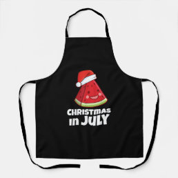 Funny Christmas in July Shirt Summer Watermelon Sa Apron