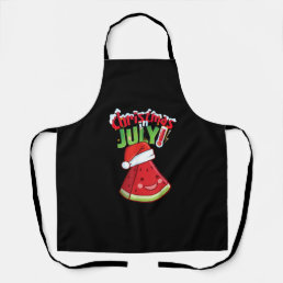 Funny Christmas in July Shirt Summer Watermelon Sa Apron