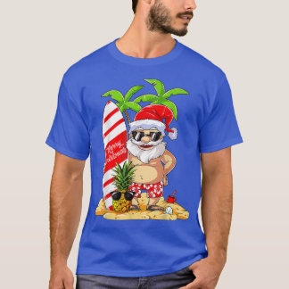 Funny Christmas in July Summer Santa Sunglasses Xm T-Shirt