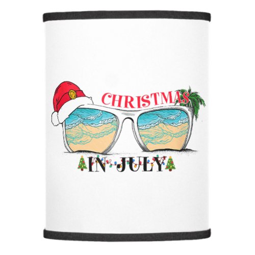 Funny Christmas In July Sunglasses Hat Summer Beac Lamp Shade