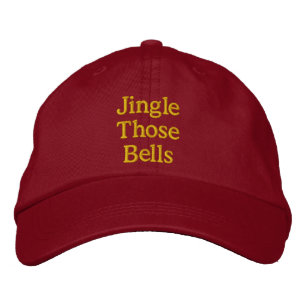 Funny Christmas innuendo red gold Embroidered Baseball Hat