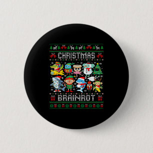 Funny Christmas Italian Brain Rot Italian Brainrot Button