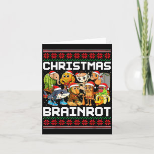 Funny Christmas Italian Brain Rot Italian Brainrot Card