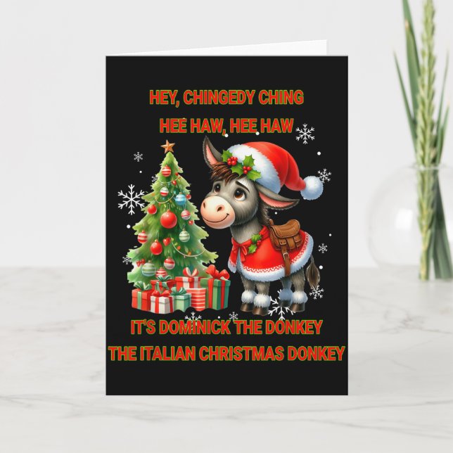 Funny Christmas Italian Christmas Dominick The  Card (Front)