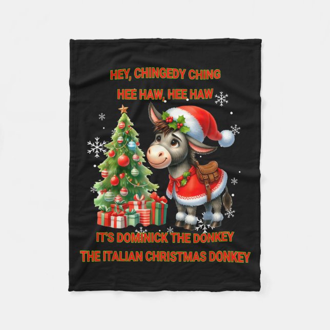 Funny Christmas Italian Christmas Dominick The  Fleece Blanket (Front)