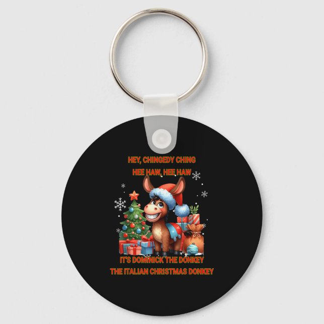 Funny Christmas Italian Christmas Dominick The  Keychain (Front)