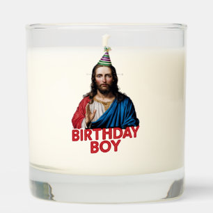 Funny Christmas Jesus Birthday Boy Scented Candle