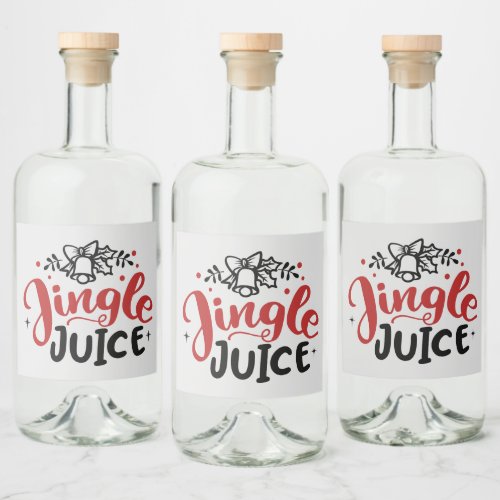funny Christmas jingle juice word art party Liquor Bottle Label