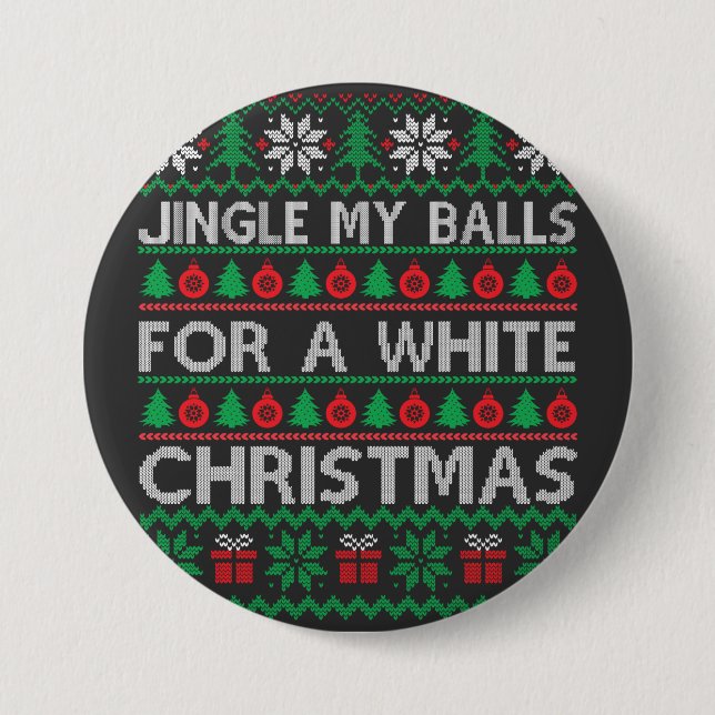 Funny Christmas - jingle my balls  Button (Front)
