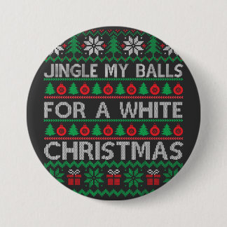 Funny Christmas - jingle my balls Button