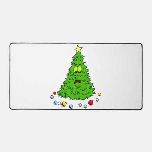 Funny Christmas Joke Tree Lost Balls Xmas Holiday Desk Mat