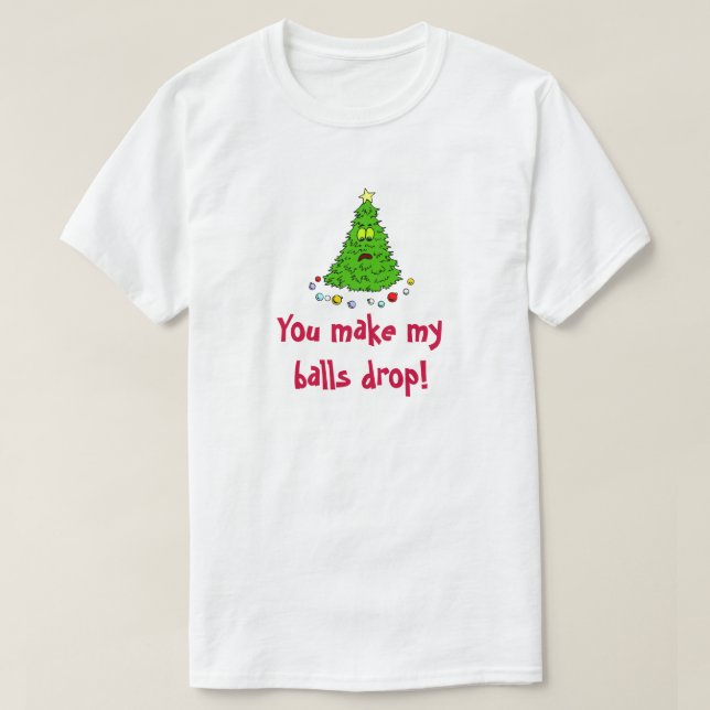Funny Christmas Jokes Holiday Humor Xmas Fun T-Shirt (Design Front)