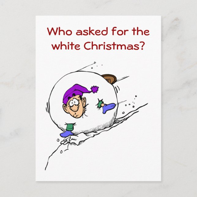 Funny Christmas Jokes Holiday Postcard (Front)