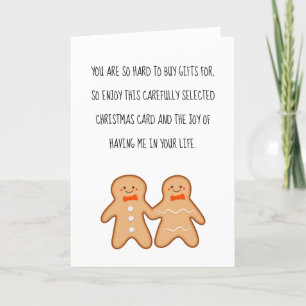 Funny Christmas Joy Of Me In Your Life Gingerbread Holiday Card