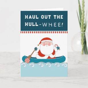 Funny Christmas Kayaking Cards